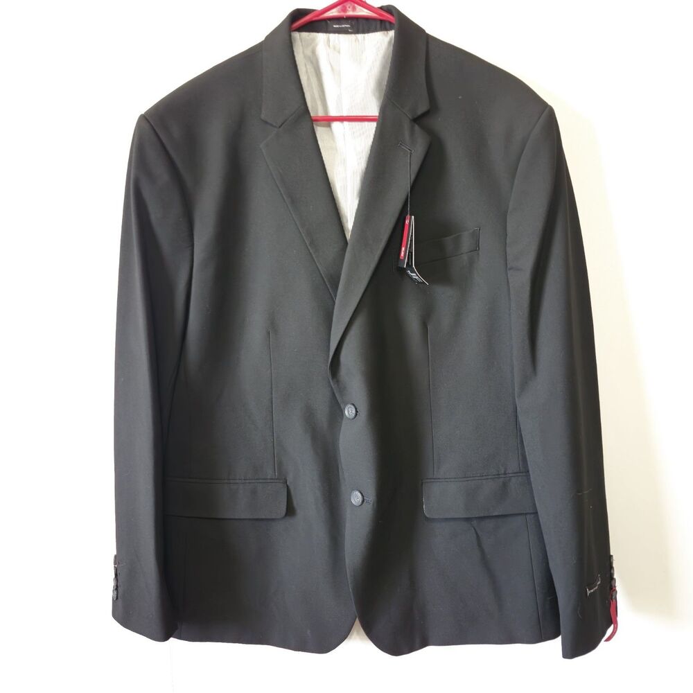 J Ferrar Black Super Slim Fit Blazer 46R NWT Stretch 2 Button Suit Jacket